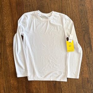 GAP Kids White Long Sleeve Swim rashguard size Large